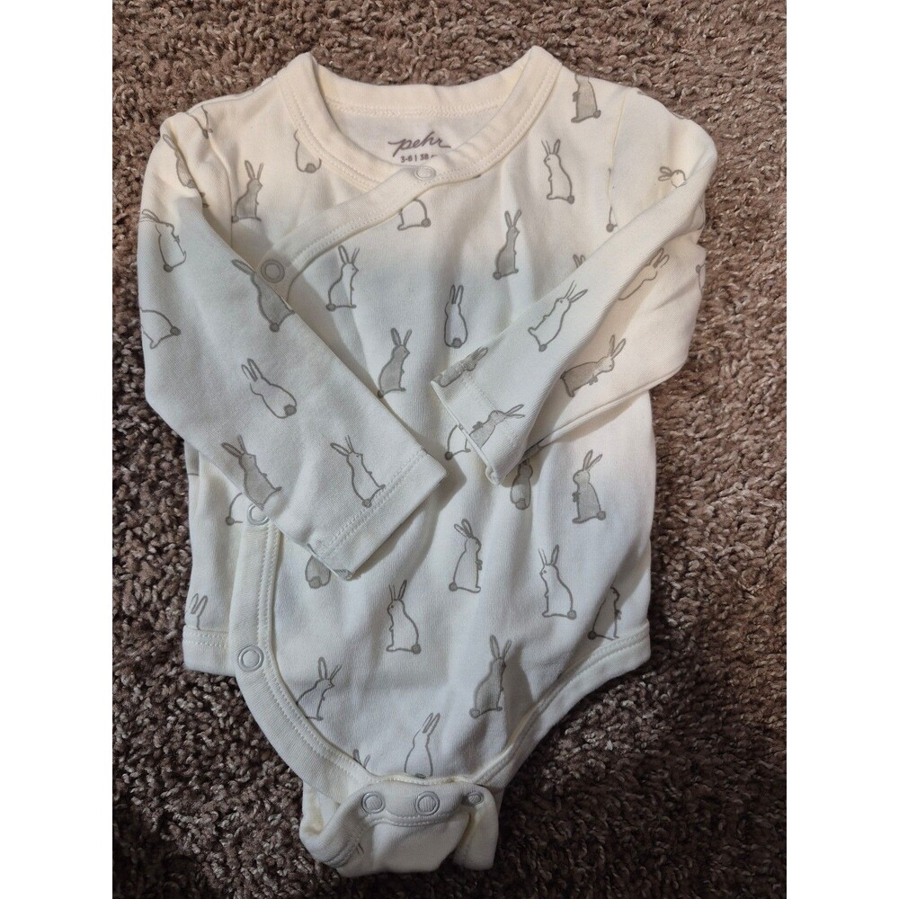 Pehr organic bodysuit size 3-6 months bunny bodysuit